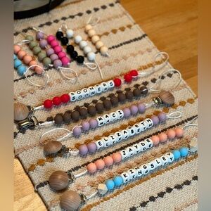 Personalized Beaded soother chain